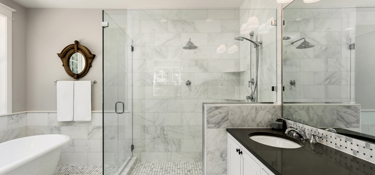 bathroom shower door installation in Woodlake