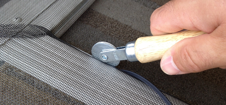 metal screen door repair in Woodlake